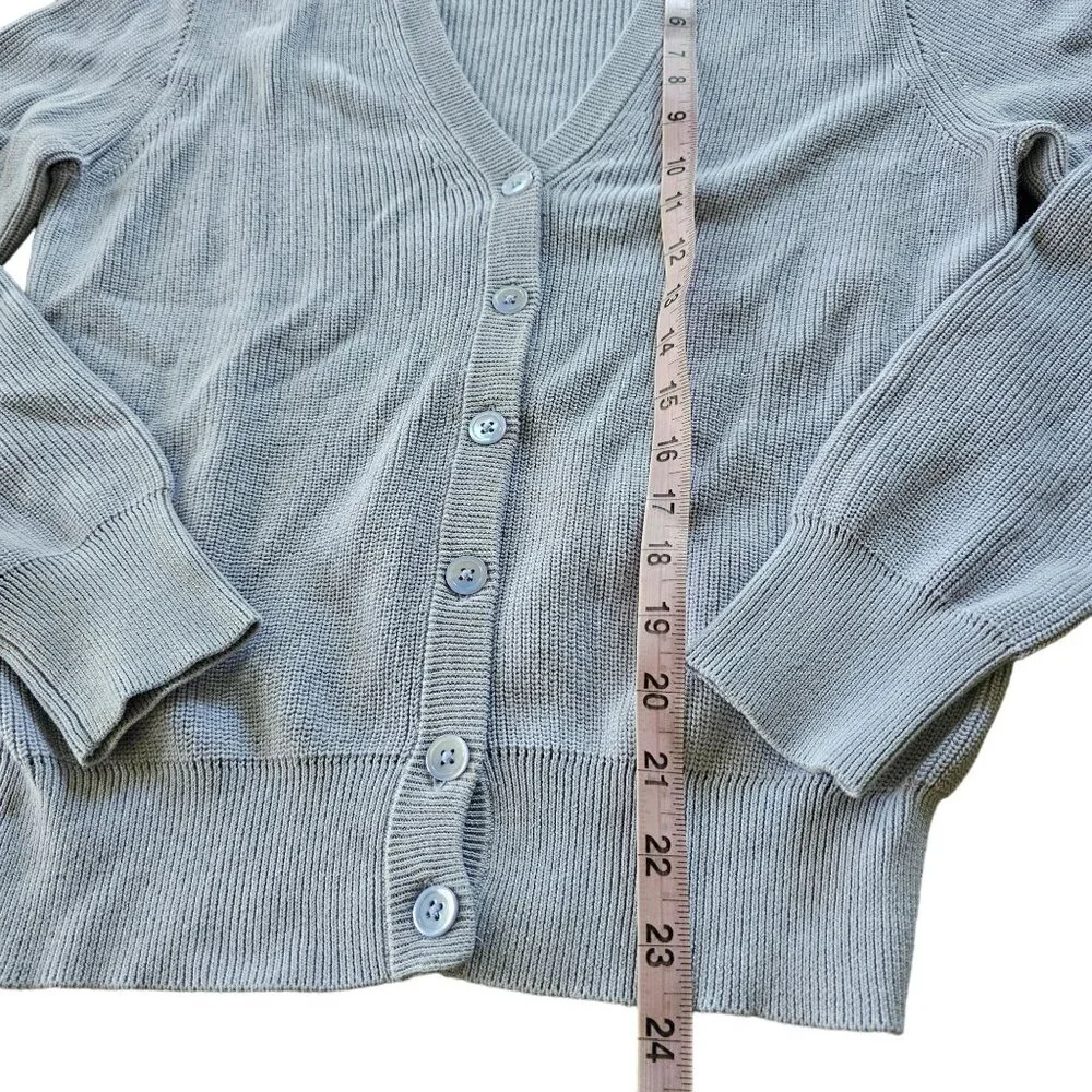 J.Crew Women's Lilac Purple Cotton Cardigan Size M - Picture 8 of 11